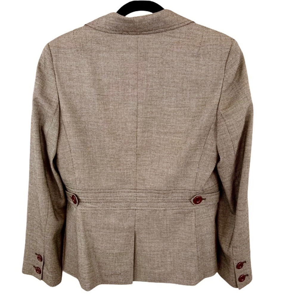 Boutique Essentials Brown Blazer Jacket Size 10 - image 2